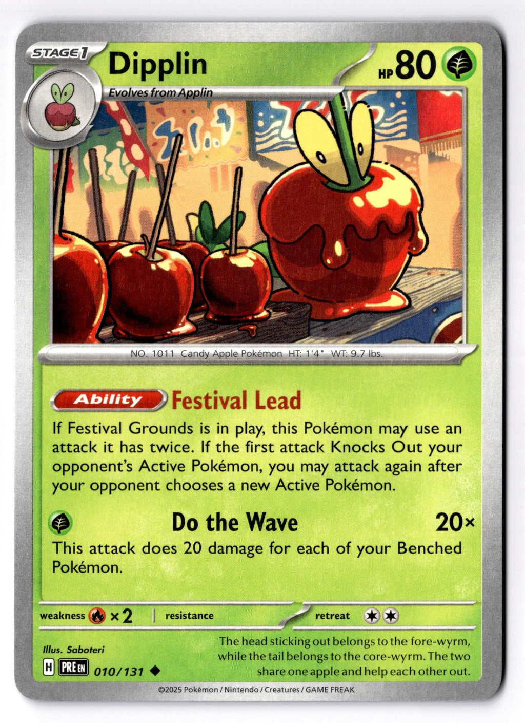 Dipplin 010/131 Uncommon Prismatic Evolutions Pokemon Near Mint