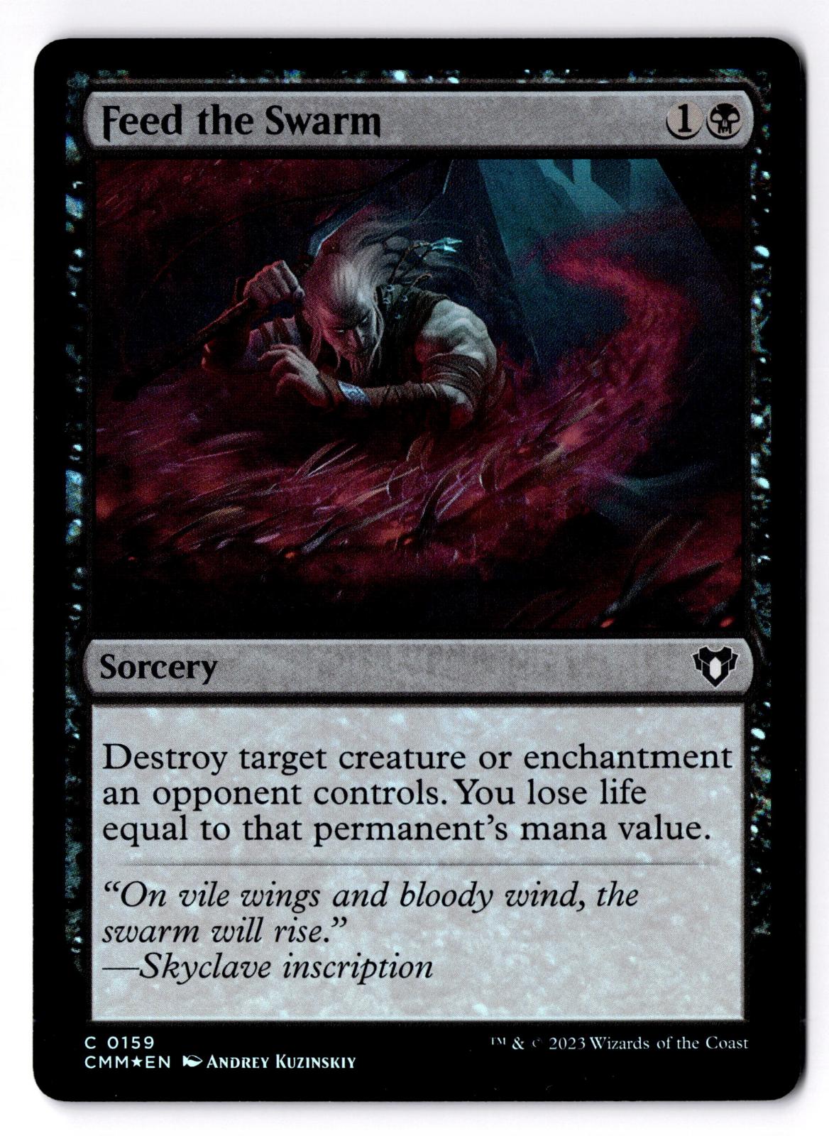Feed the Swarm 159 Common Commander Masters Magic: The Gathering Foil LP