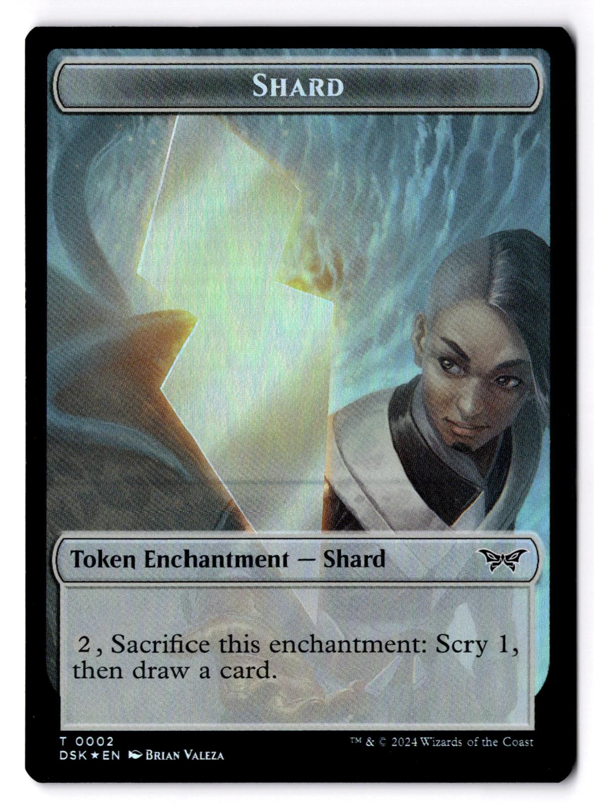 Glimmer // Shard Double-Sided Token 4 // 2 Magic: The Gathering Foil LP