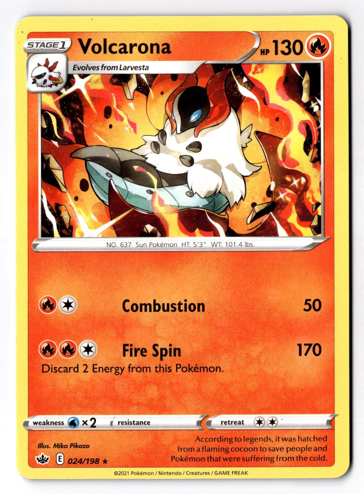 Volcarona 024/198 Rare Chilling Reign Pokemon Lightly Played