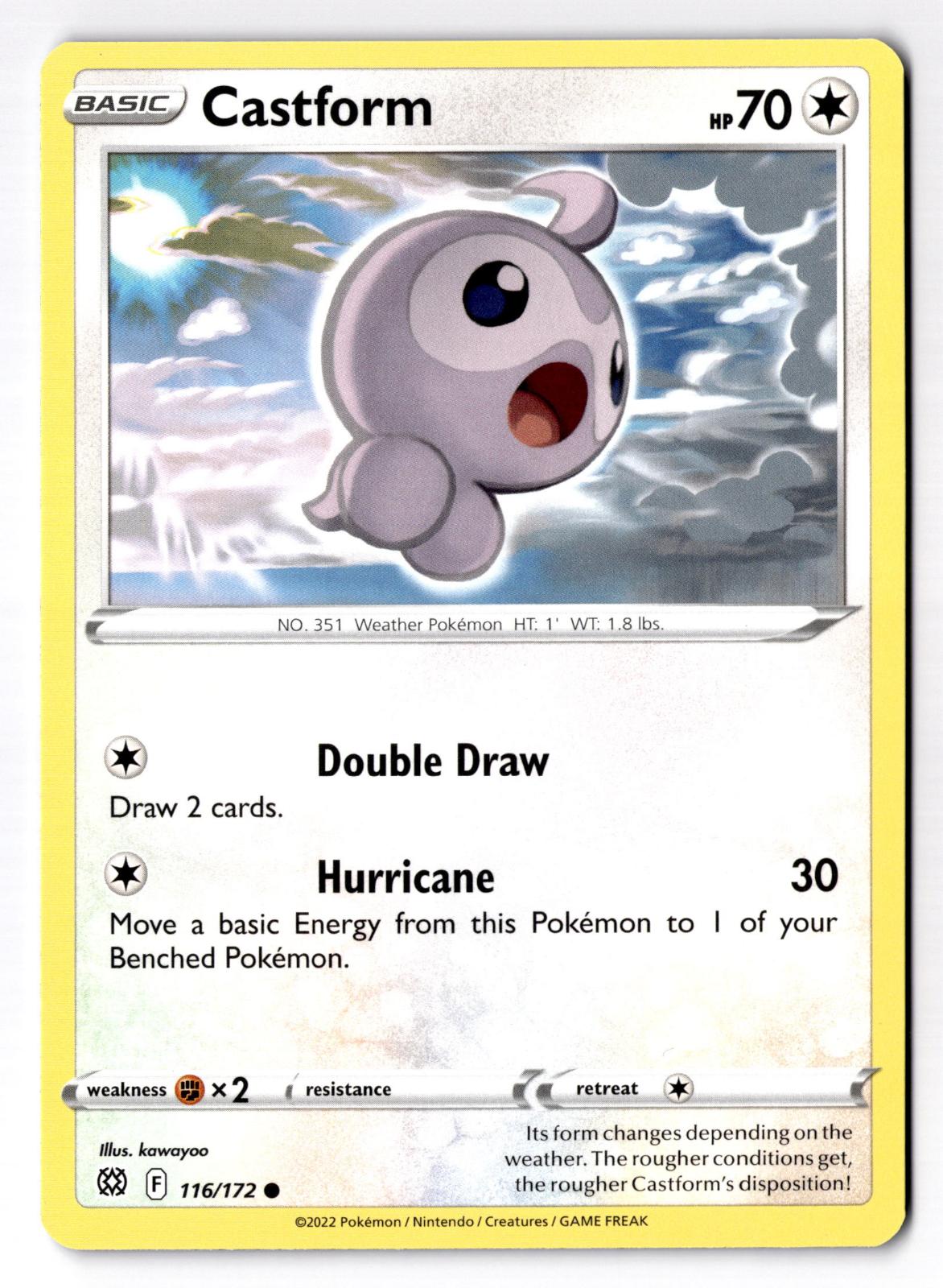 Castform 116/172 Common Brilliant Stars Pokemon Near Mint