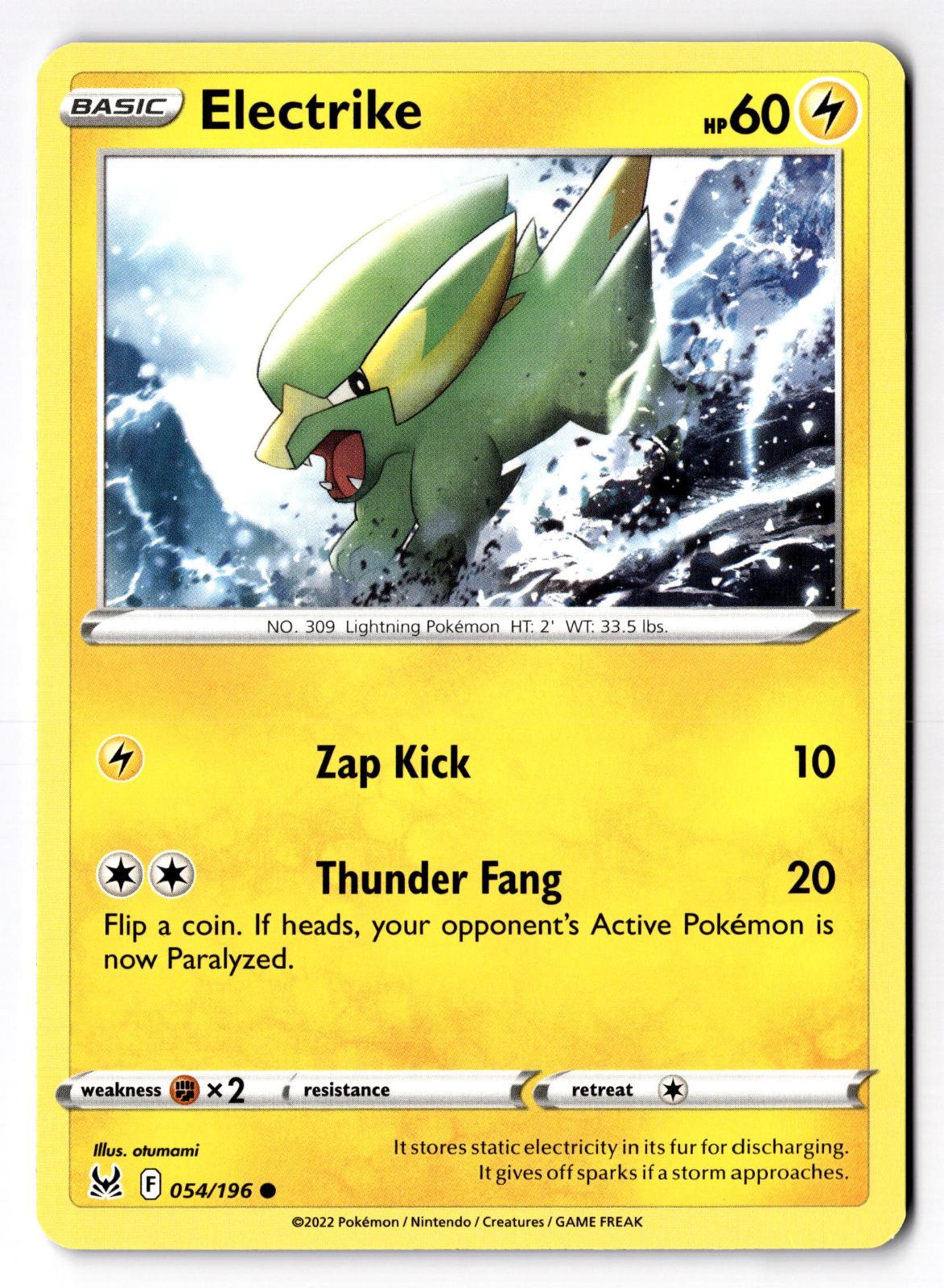Electrike 054/196 Common Lost Origin Pokemon Near Mint
