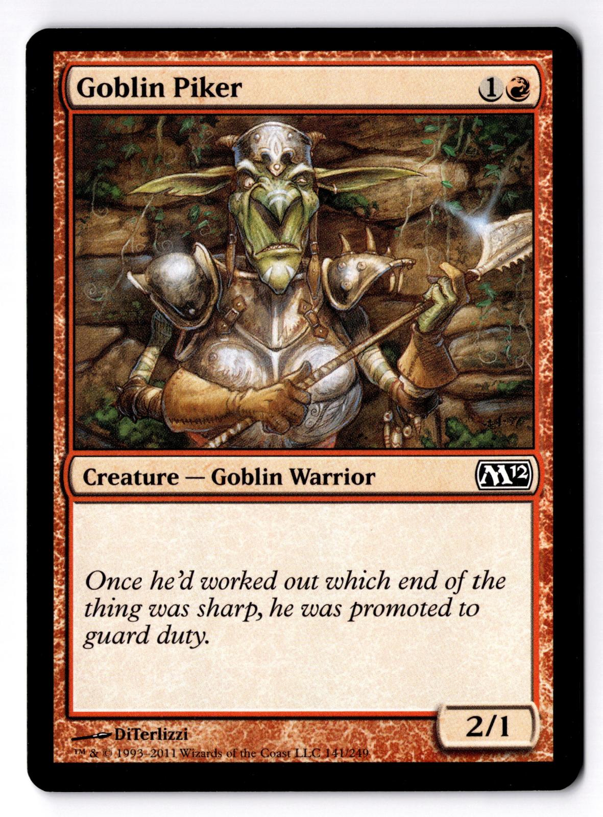Goblin Piker 141 Common Magic 2012 (M12) Magic: The Gathering Lightly Played