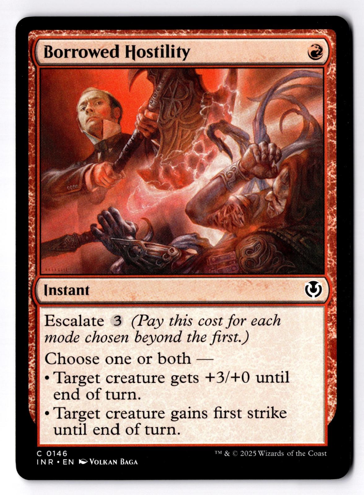 Borrowed Hostility 146 Common Innistrad Remastered Magic: The Gathering LP
