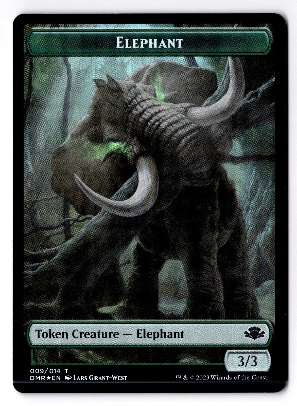 Elephant // Saproling Double-Sided Token 9 // 11 Magic: The Gathering Foil LP