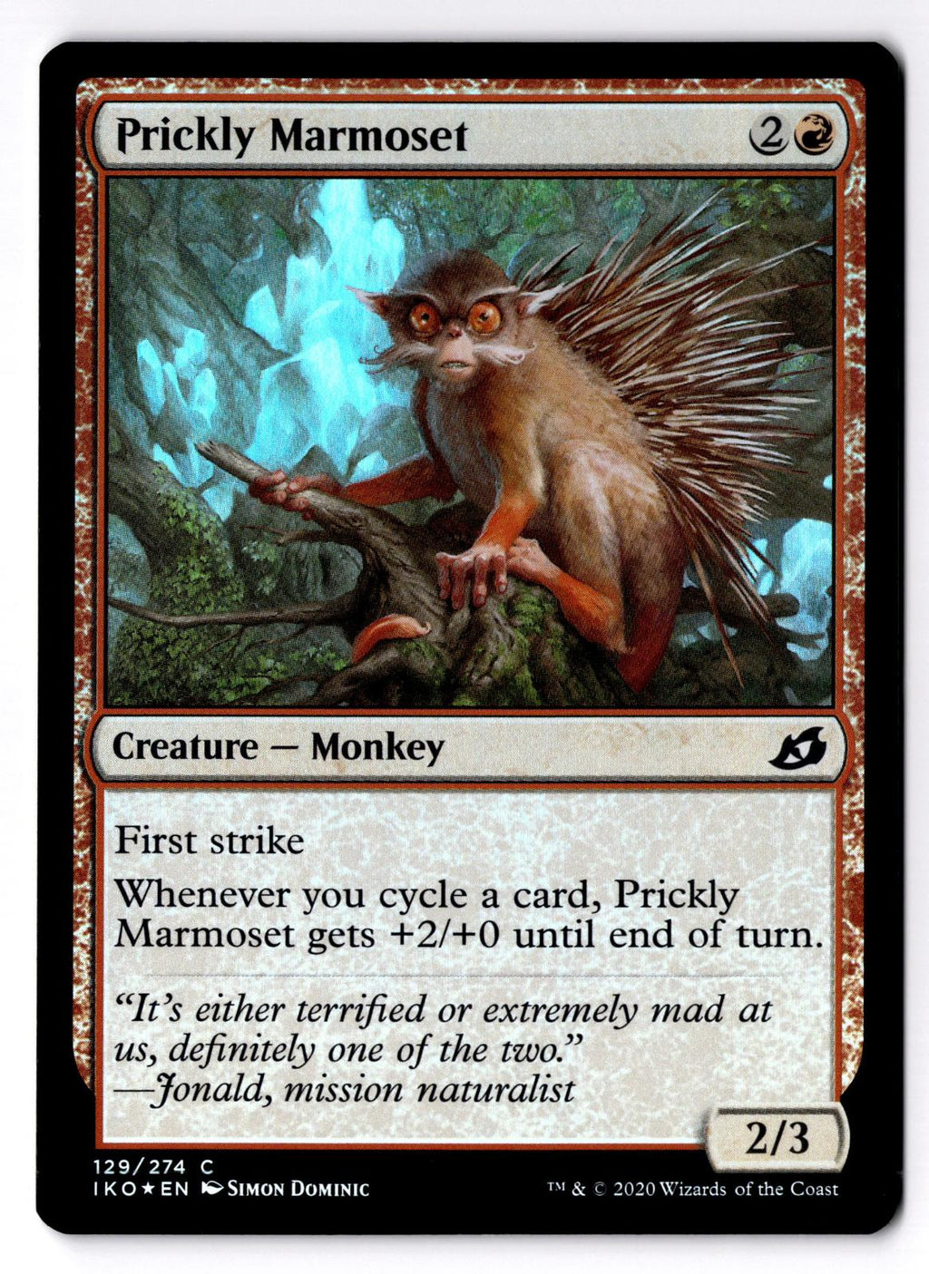 Prickly Marmoset 129 Ikoria: Lair of Behemoths Magic: The Gathering Foil LP