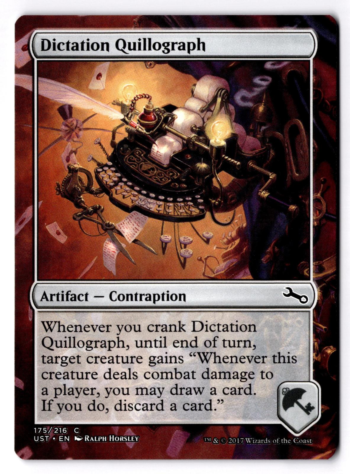 Dictation Quillograph 175 Common Unstable Magic: The Gathering Lightly Played