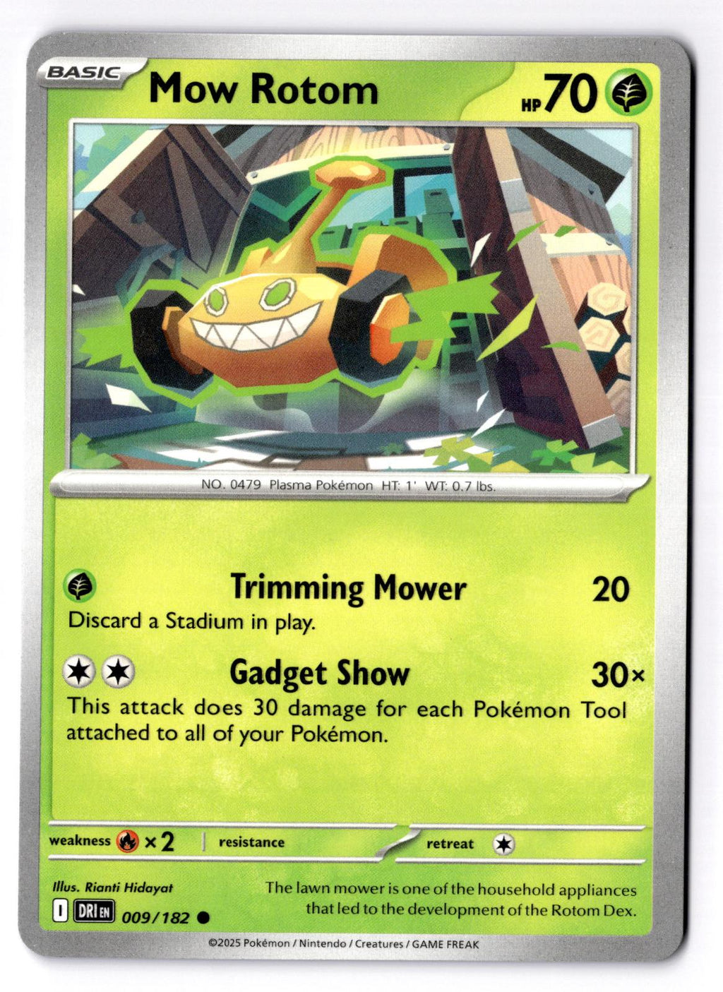 Mow Rotom 009/182 Common Destined Rivals Pokemon Near Mint