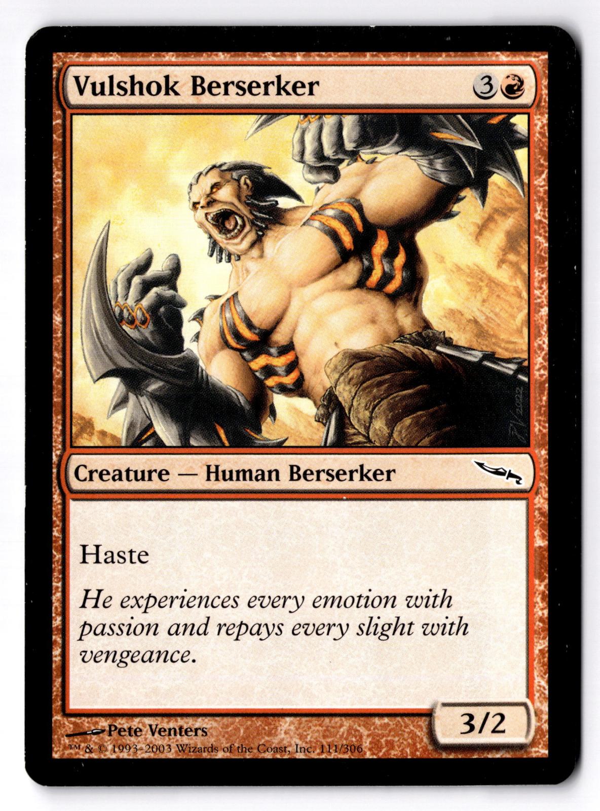 Vulshok Berserker 111 Common Mirrodin Magic: The Gathering Moderately Played