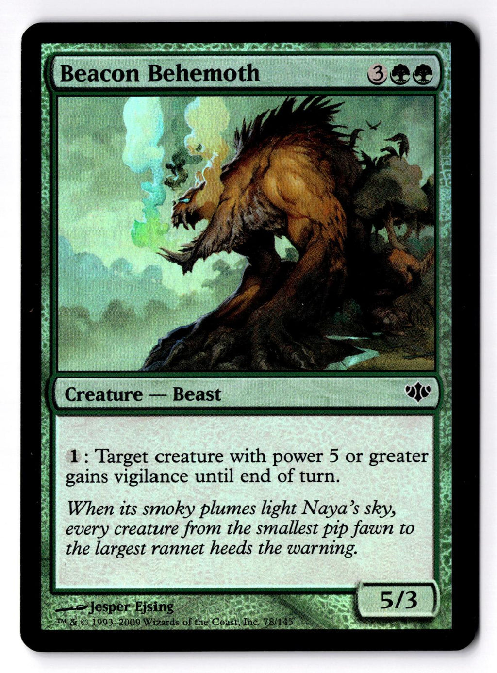 Beacon Behemoth 78 Common Conflux Magic: The Gathering Foil Lightly Played