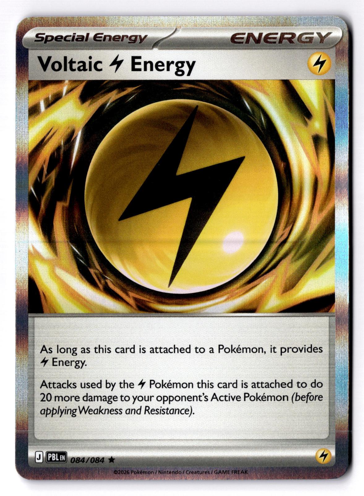 Voltaic Lightning Energy 084/084 Holo Rare Pitch Black Pokemon Lightly Played