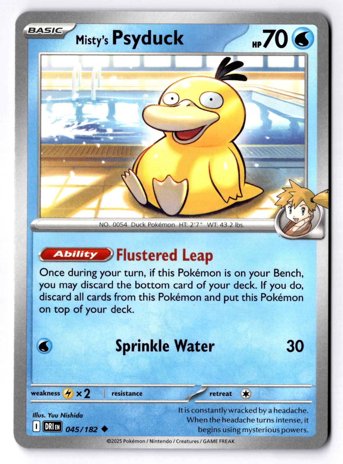 Misty's Psyduck 045/182 Uncommon Destined Rivals Pokemon Near Mint