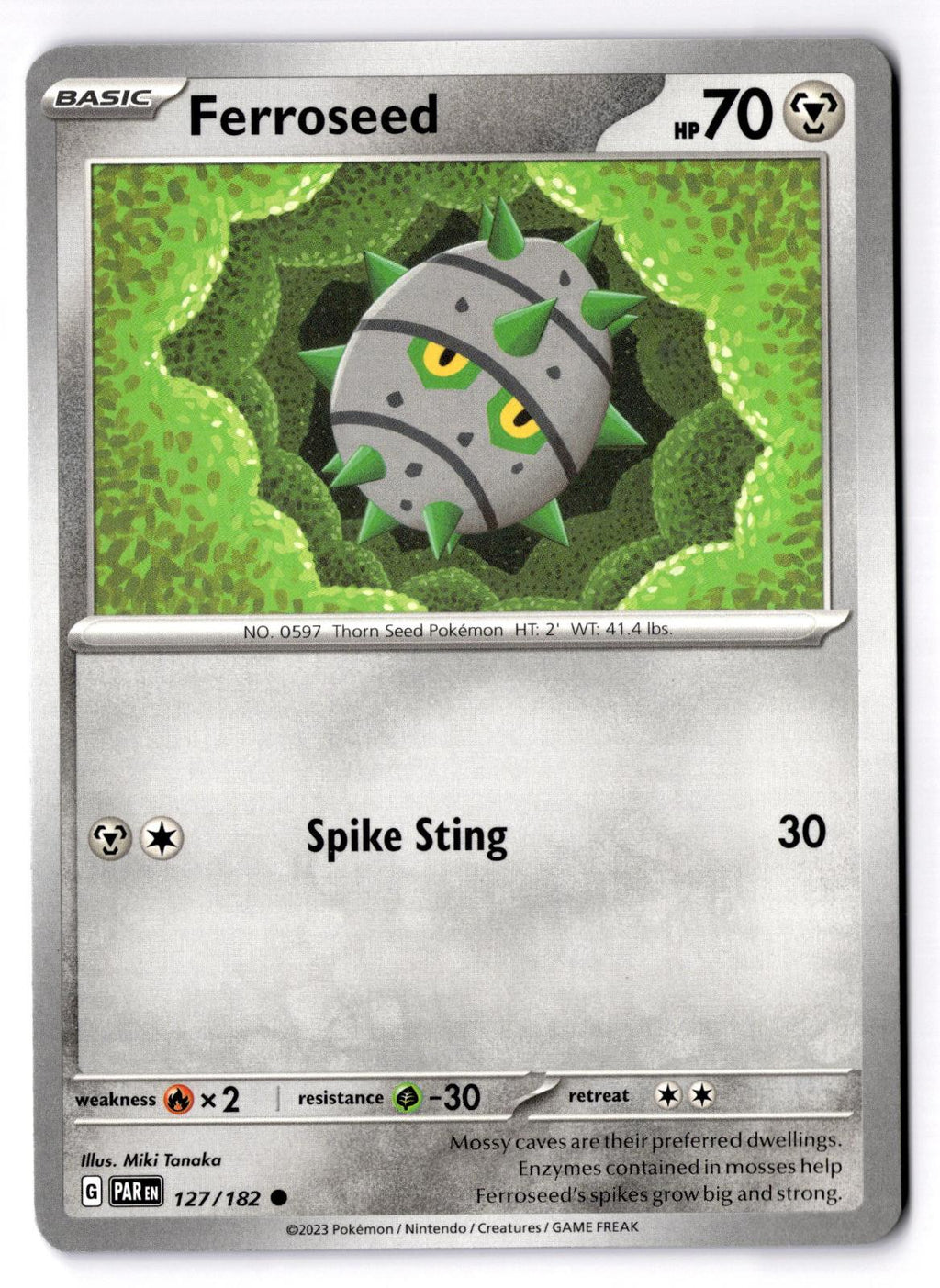 Ferroseed 127/182 Common Paradox Rift Pokemon Near Mint