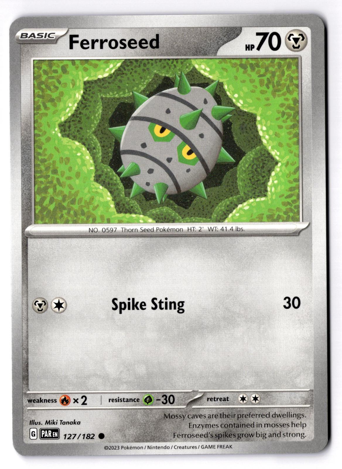 Ferroseed 127/182 Common Paradox Rift Pokemon Near Mint
