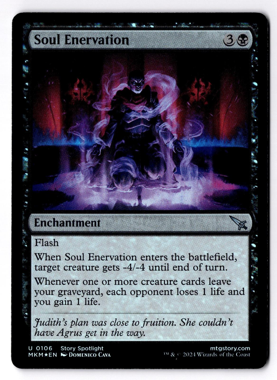 Soul Enervation 106 Murders at Karlov Manor Magic: The Gathering Foil LP