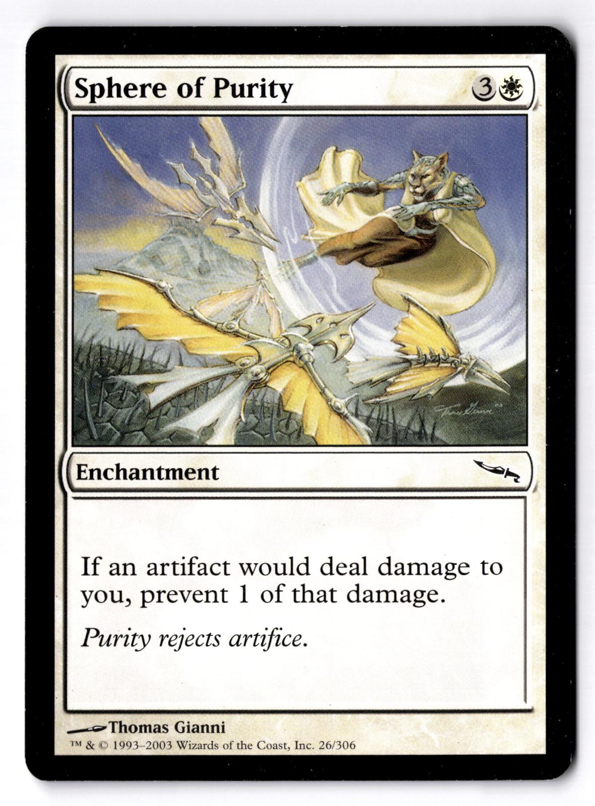 Sphere of Purity 26 Common Mirrodin Magic: The Gathering Moderately Played