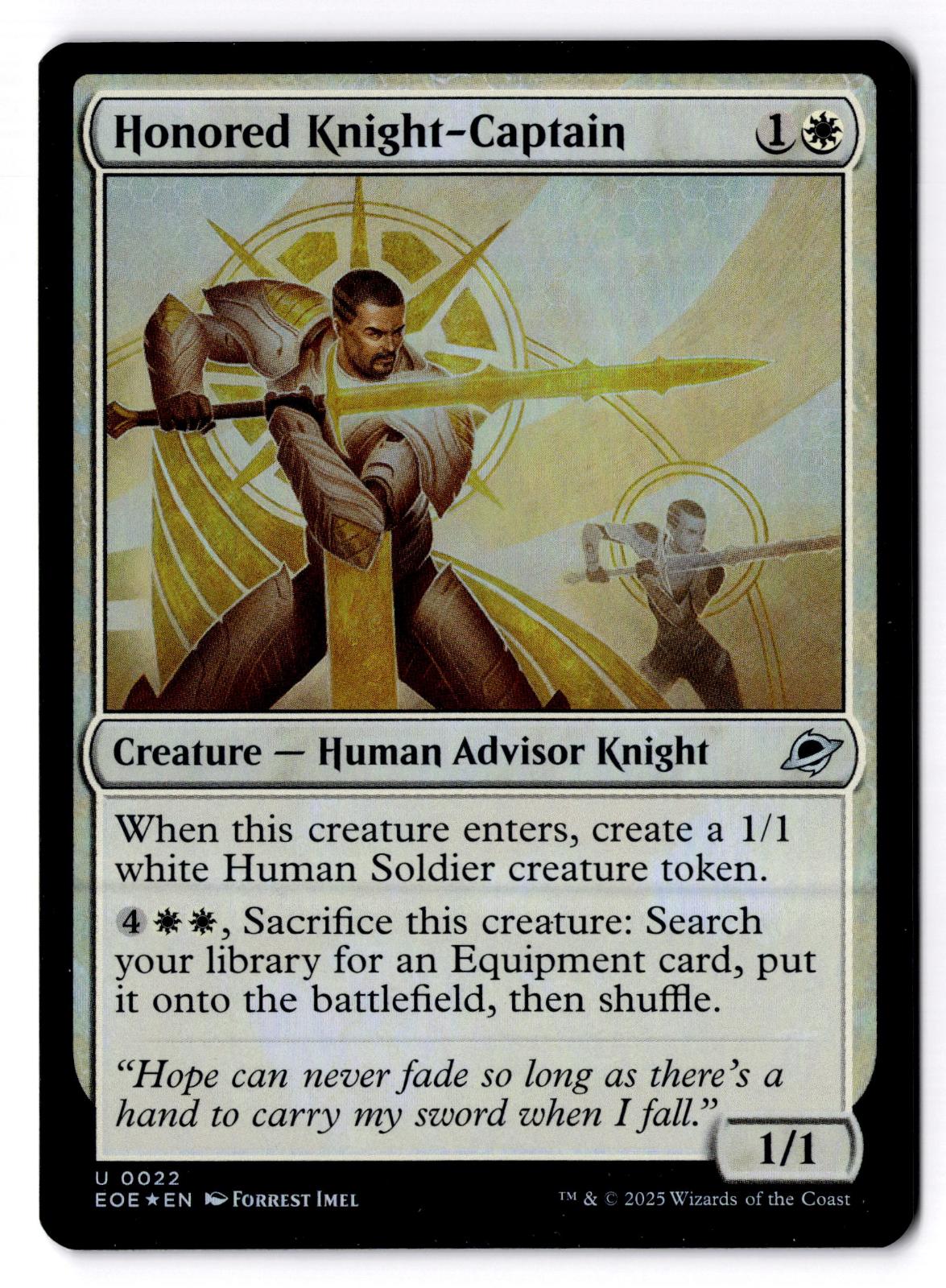 Honored Knight-Captain 22 Edge of Eternities Magic: The Gathering Foil LP