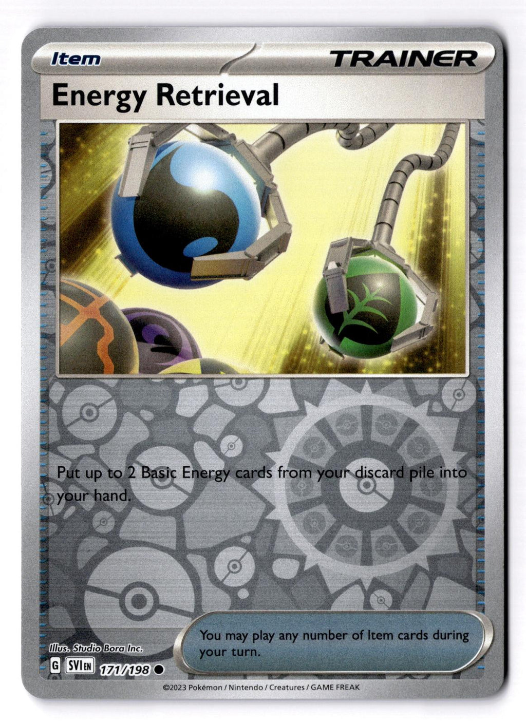Energy Retrieval 171/198 Common Scarlet & Violet Pokemon Reverse Holo Near Mint