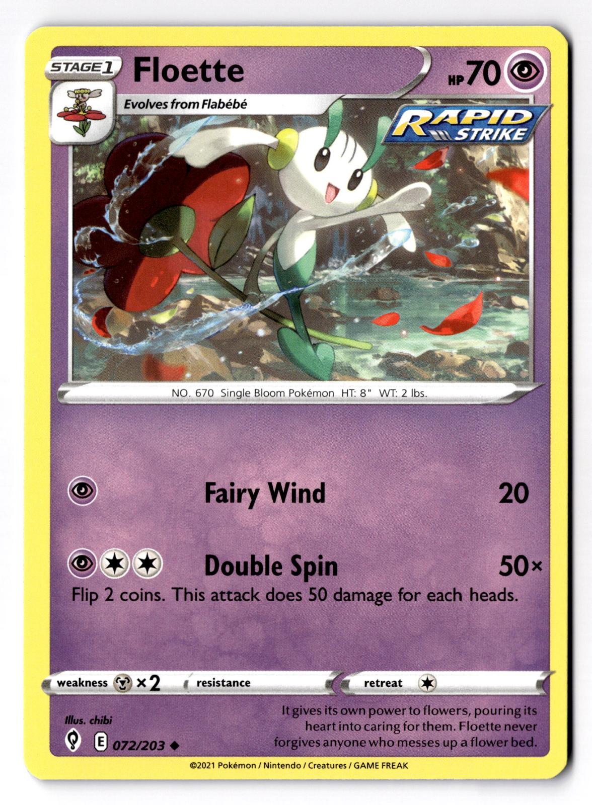Floette 072/203 Uncommon Evolving Skies Pokemon Lightly Played