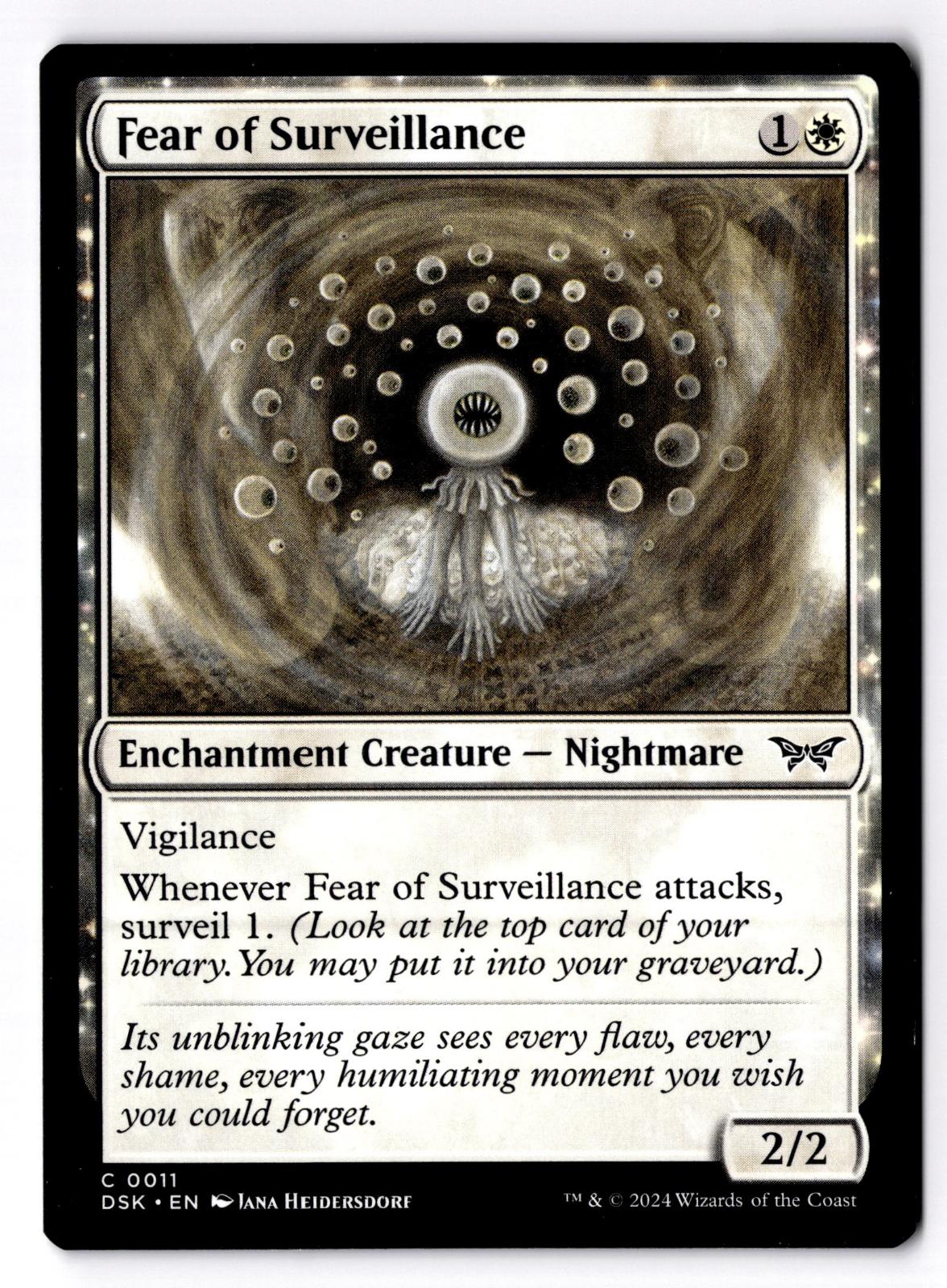 Fear of Surveillance 11 Duskmourn: House of Horror Magic: The Gathering LP