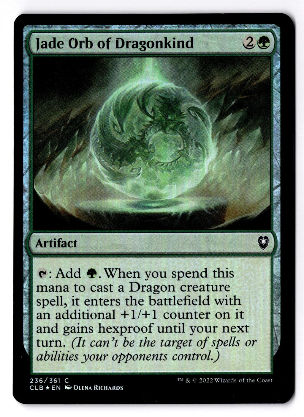 Jade Orb of Dragonkind 236 Magic: The Gathering Foil LP