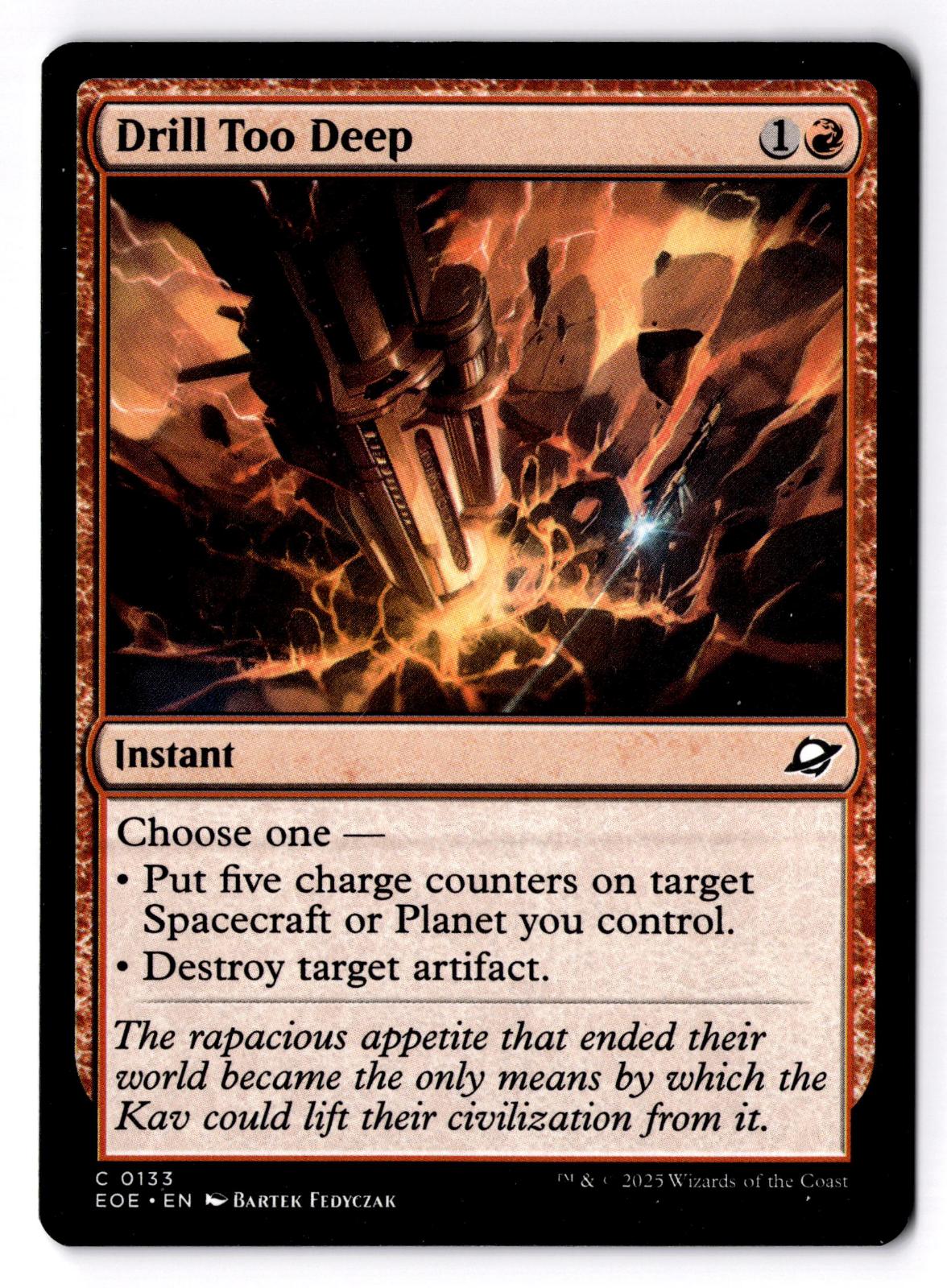 Drill Too Deep 133 Common Edge of Eternities Magic: The Gathering Lightly Played