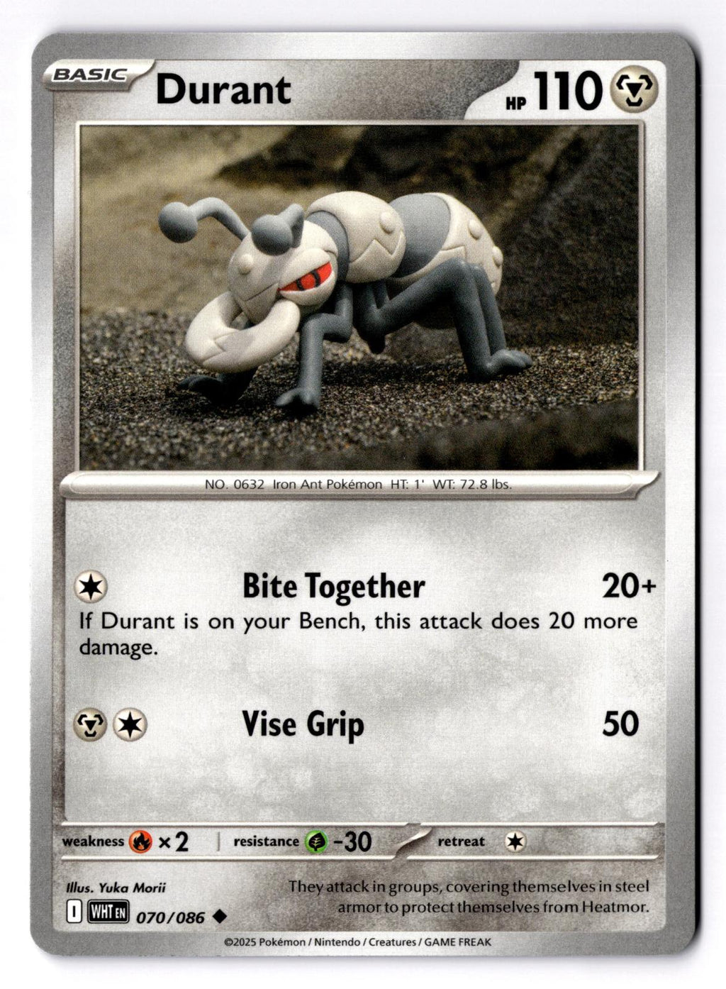 Durant 070/086 Uncommon White Flare Pokemon Near Mint