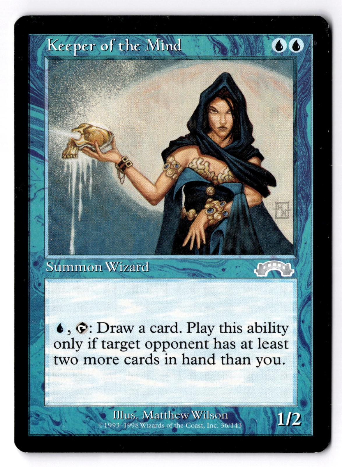 Keeper of the Mind 36 Uncommon Exodus Magic: The Gathering Moderately Played