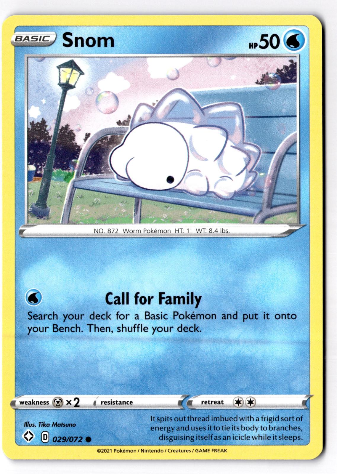 Snom 029/072 Common Shining Fates Pokemon Near Mint