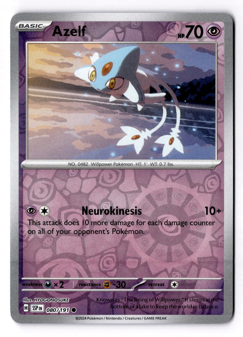 Azelf 080/191 Common Surging Sparks Pokemon Reverse Holo Near Mint