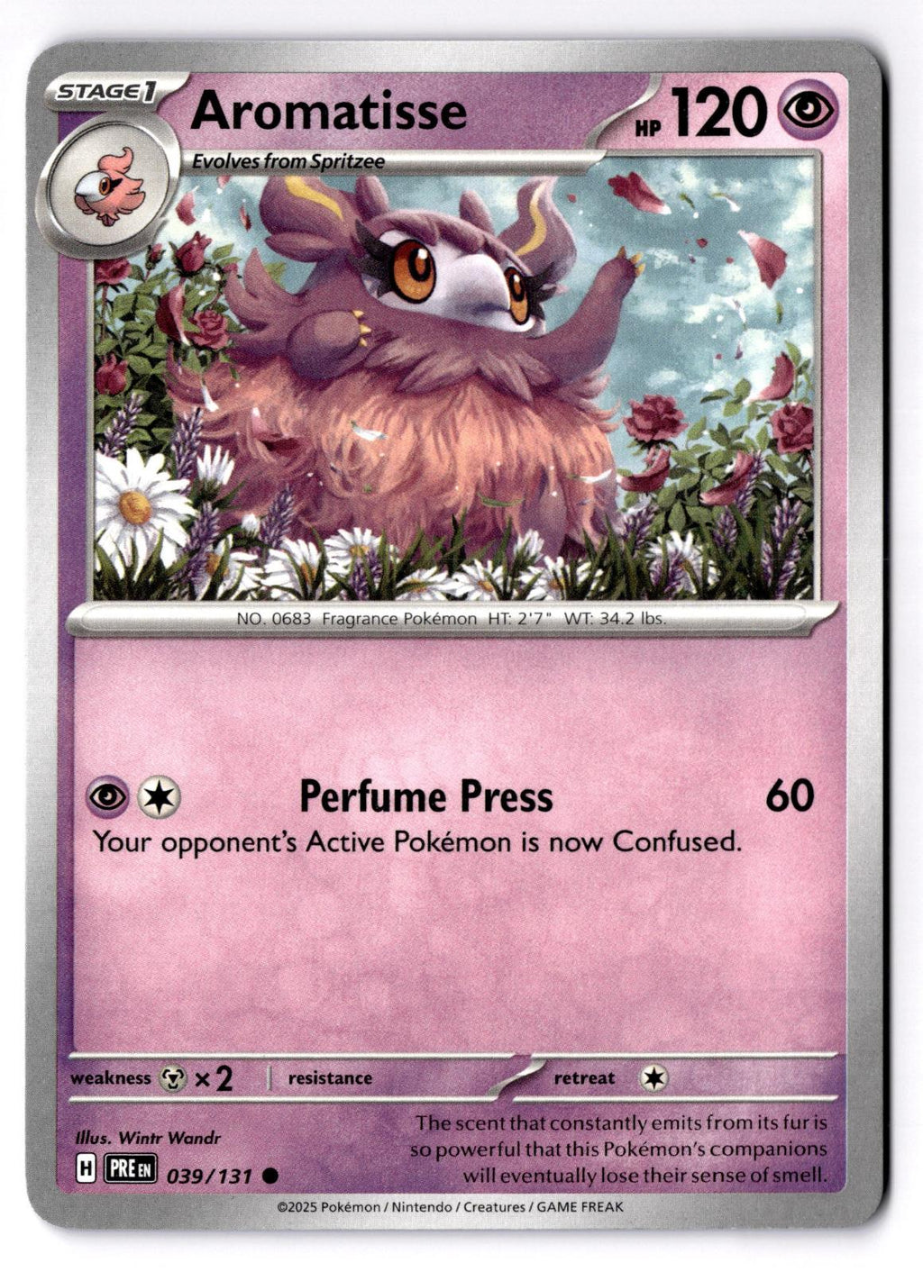 Aromatisse 039/131 Common Prismatic Evolutions Pokemon Near Mint