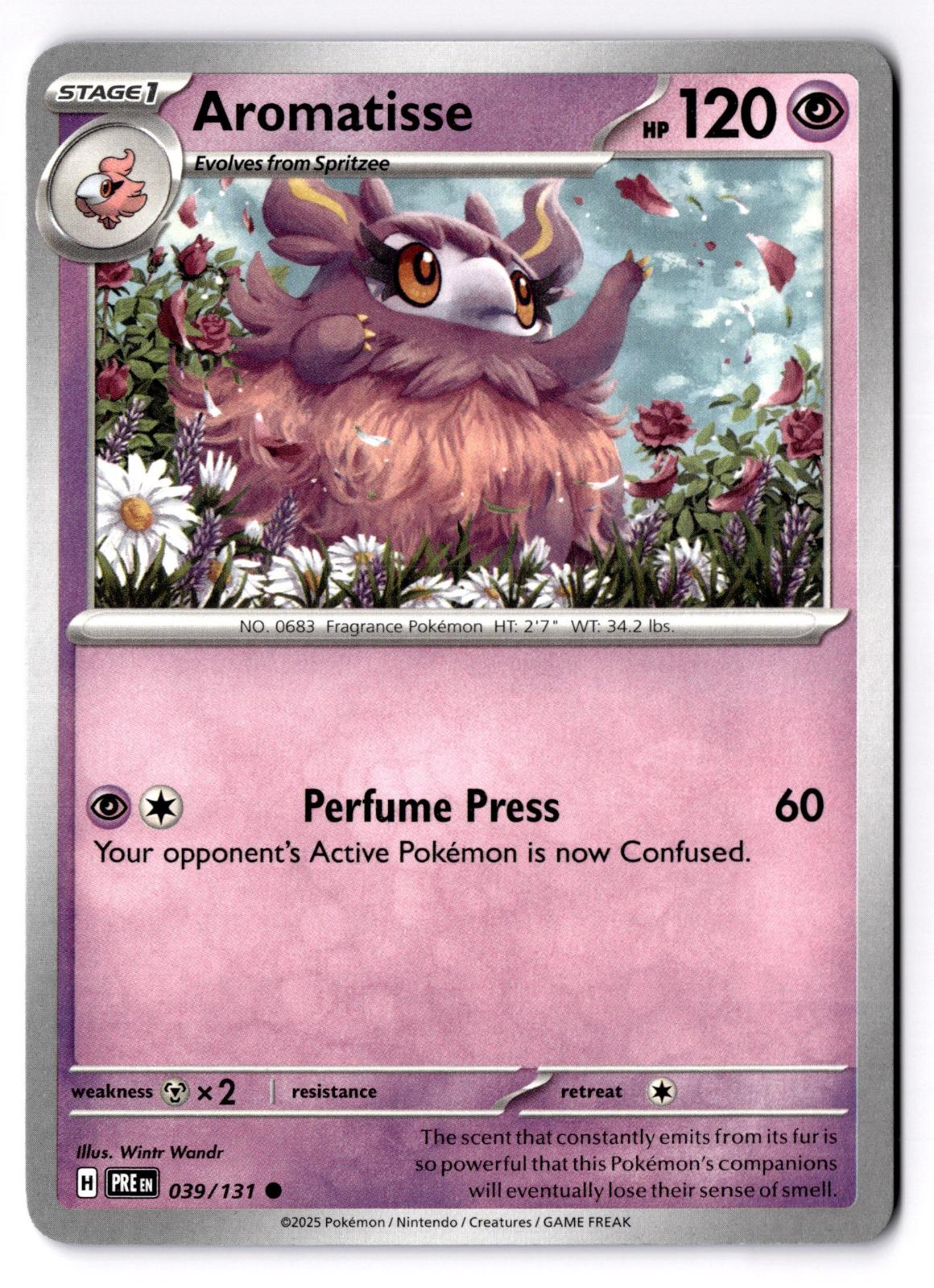 Aromatisse 039/131 Common Prismatic Evolutions Pokemon Near Mint