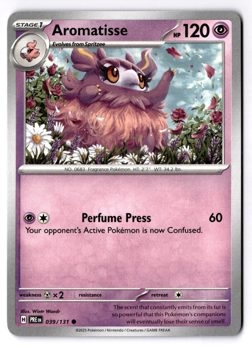 Aromatisse 039/131 Common Prismatic Evolutions Pokemon Near Mint