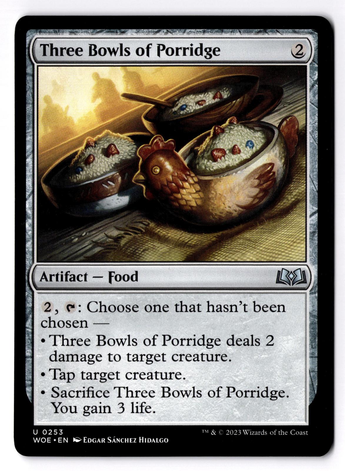 Three Bowls of Porridge 253 Uncommon Wilds of Eldraine Magic: The Gathering MP