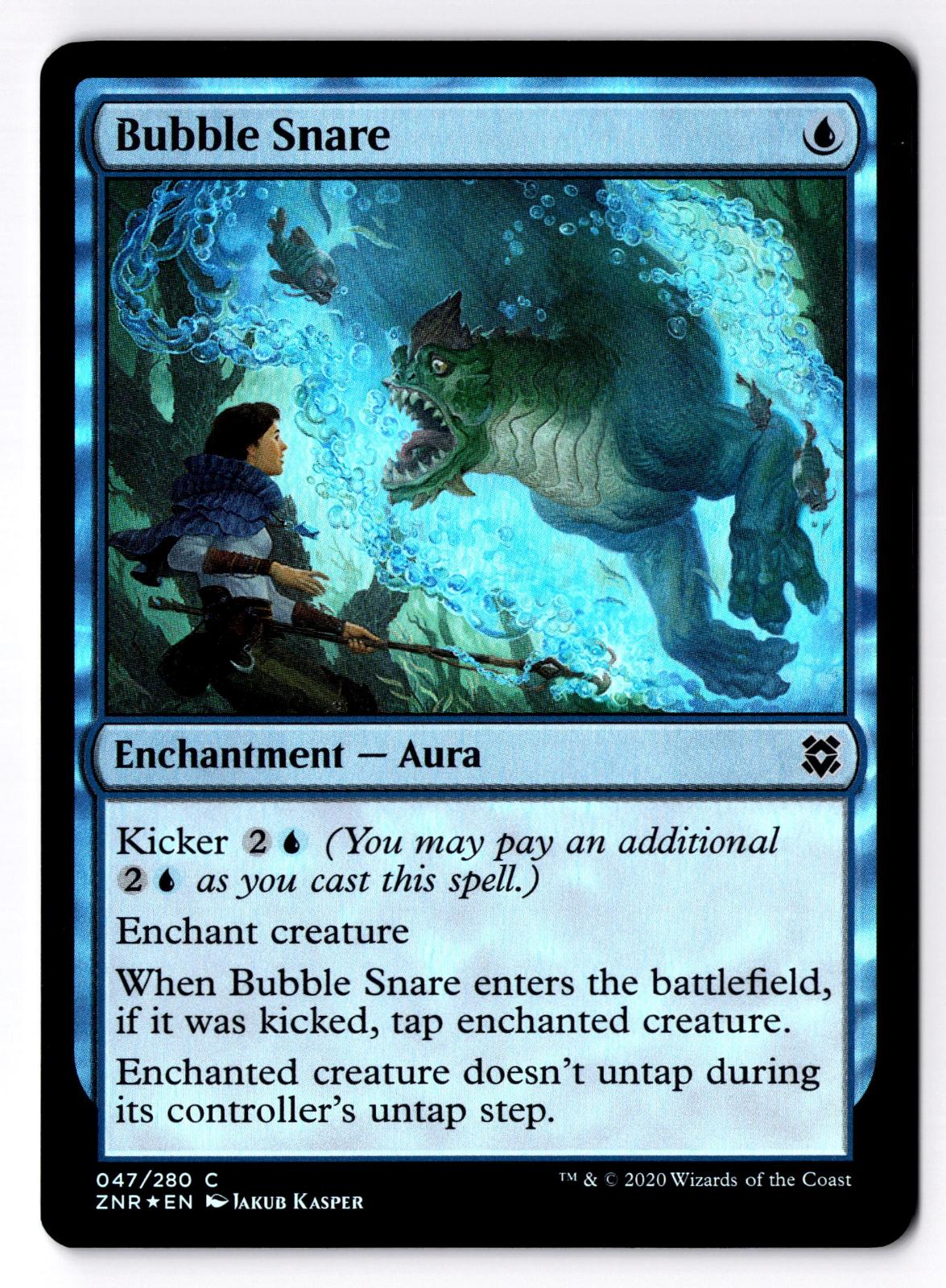 Bubble Snare 47 Common Zendikar Rising Magic: The Gathering Foil Lightly Played