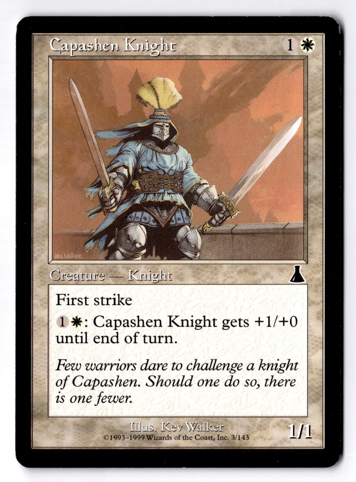 Capashen Knight 3 Common Urza's Destiny Magic: The Gathering Moderately Played