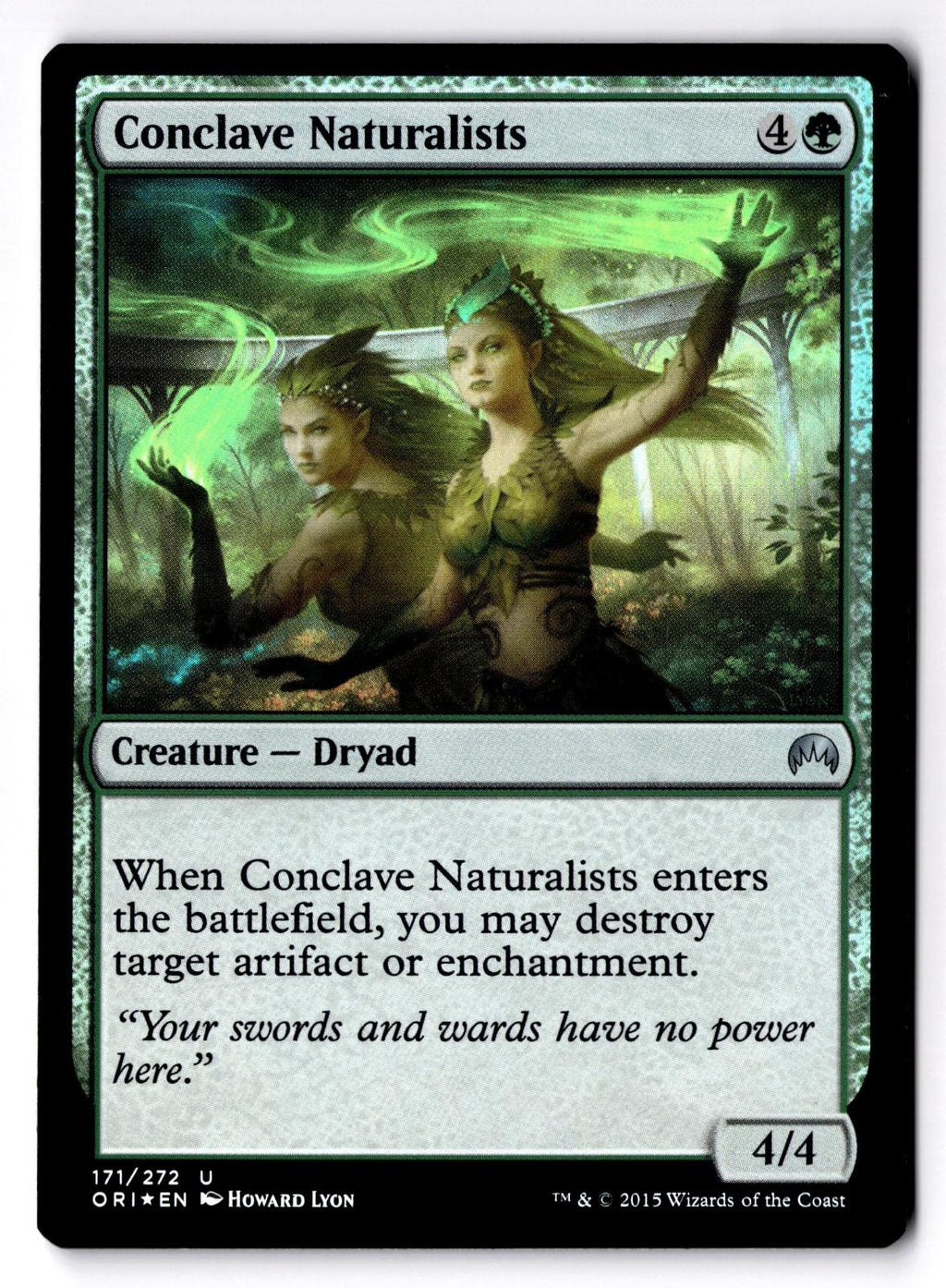 Conclave Naturalists 171 Uncommon Magic Origins Magic: The Gathering Foil LP