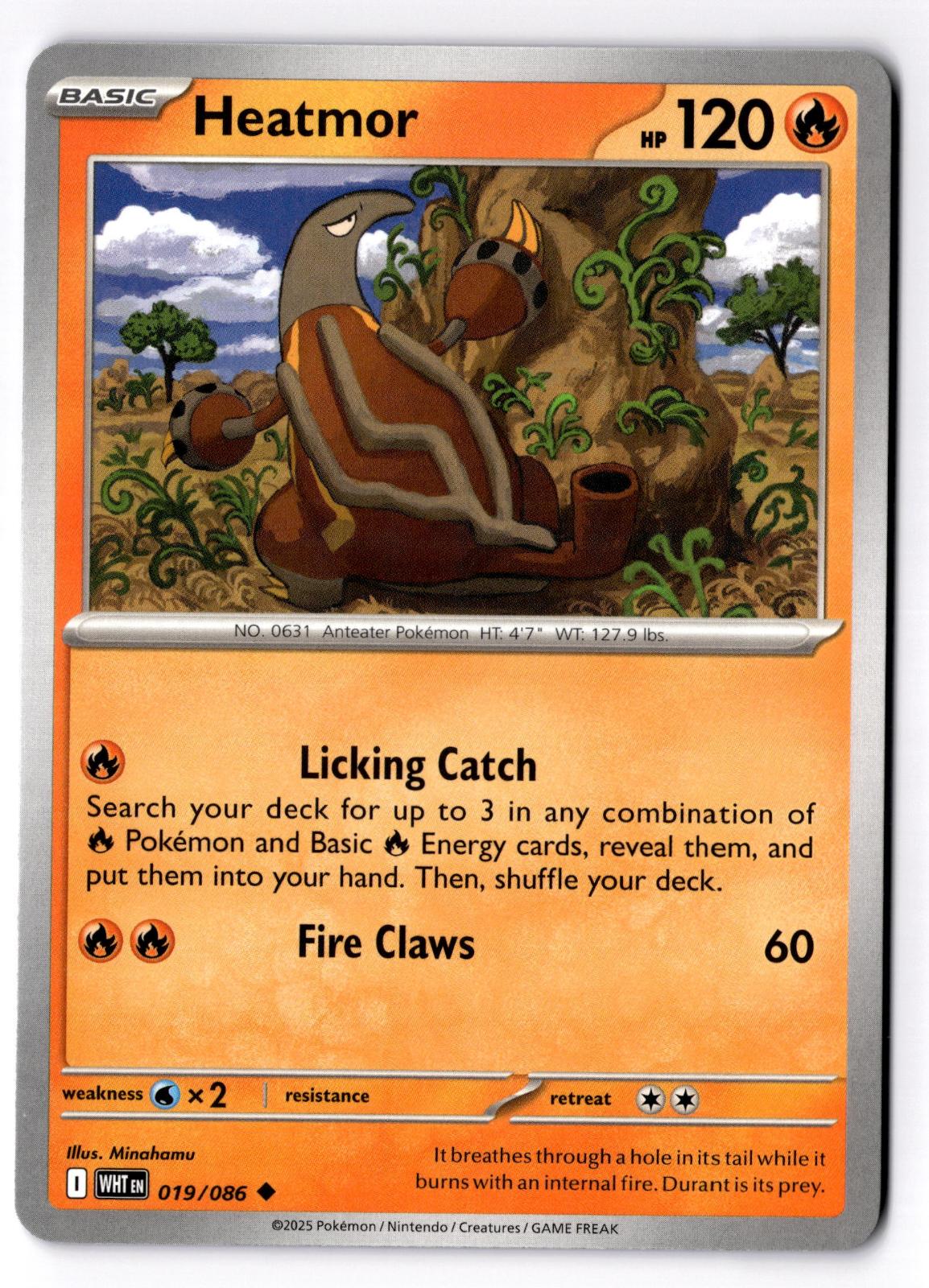 Heatmor 019/086 Uncommon White Flare Pokemon Near Mint
