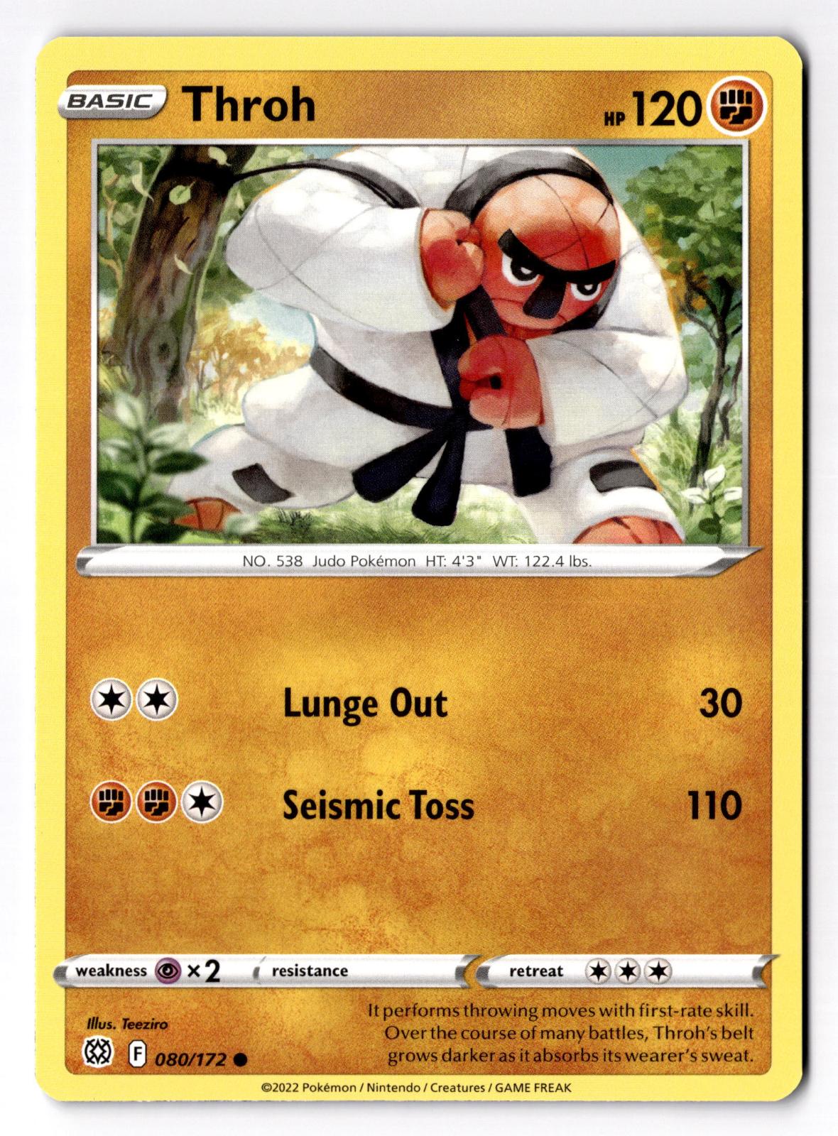 Throh 080/172 Common Brilliant Stars Pokemon Near Mint