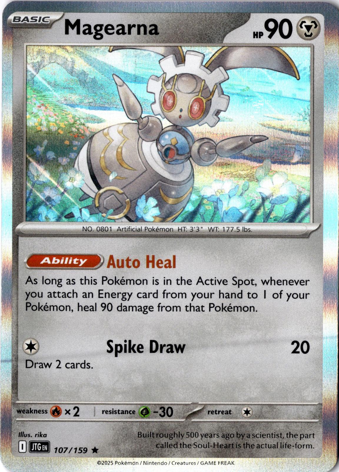 Magearna 107/159 Rare Journey Together Pokemon Holo Near Mint