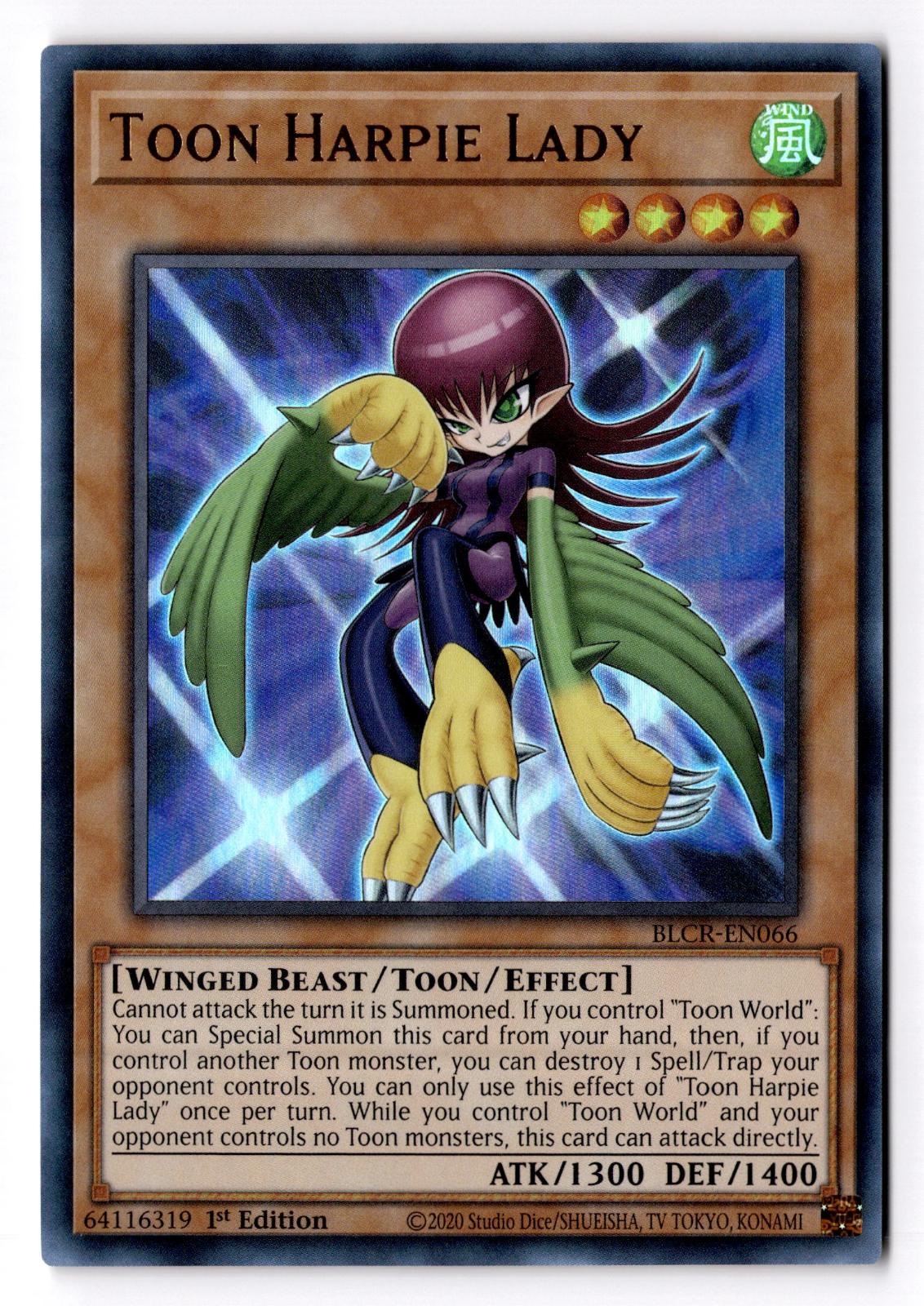 Toon Harpie Lady BLCR-EN066 Battles of Legend: Crystal Revenge 1st Edition NM