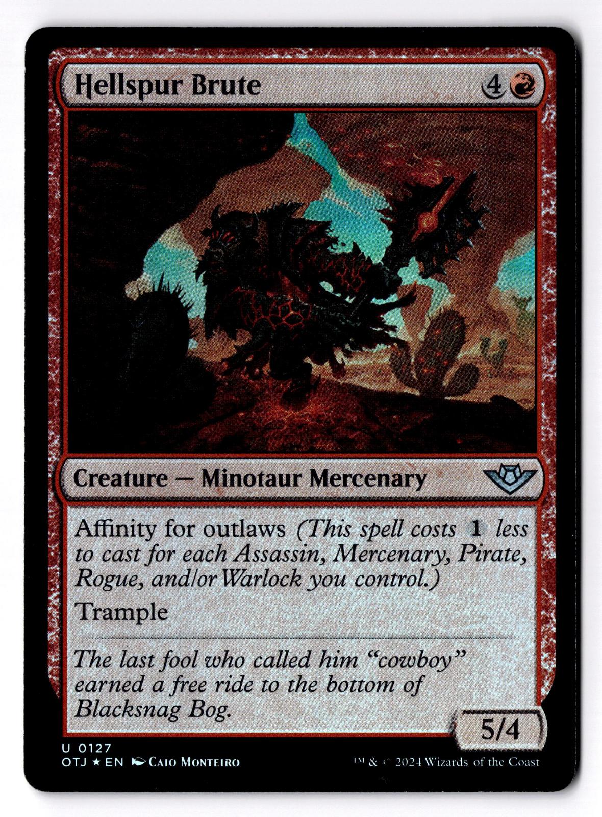 Hellspur Brute 127 Outlaws of Thunder Junction Magic: The Gathering Foil LP