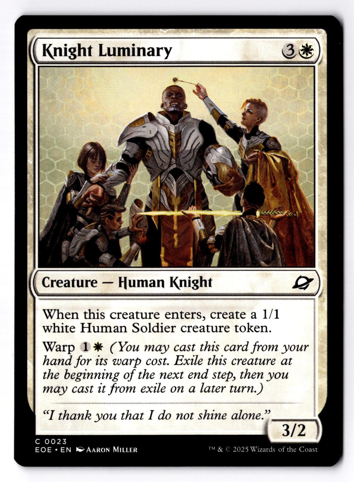 Knight Luminary 23 Common Edge of Eternities Magic: The Gathering Lightly Played