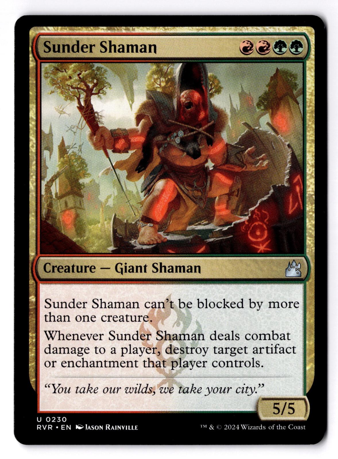 Sunder Shaman 230 Uncommon Ravnica Remastered Magic: The Gathering LP