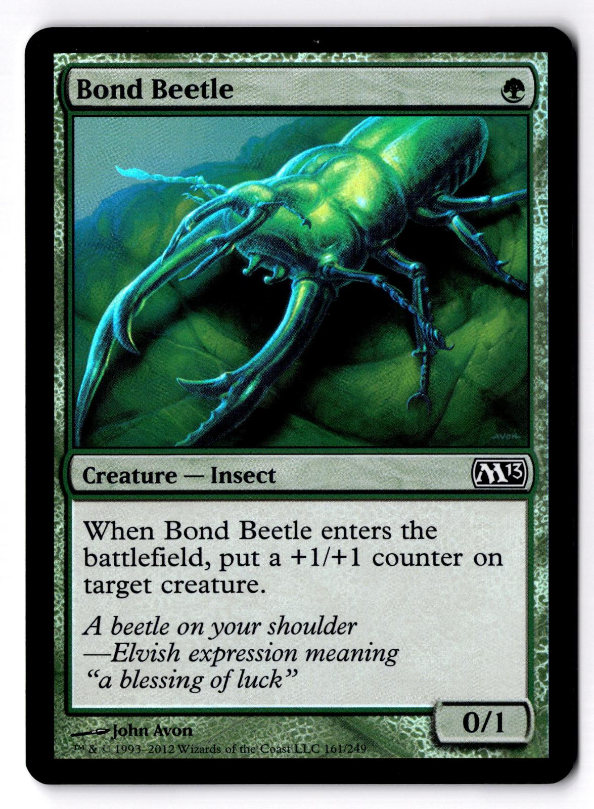 Bond Beetle 161 Common Magic 2013 (M13) Magic: The Gathering Foil Lightly Played