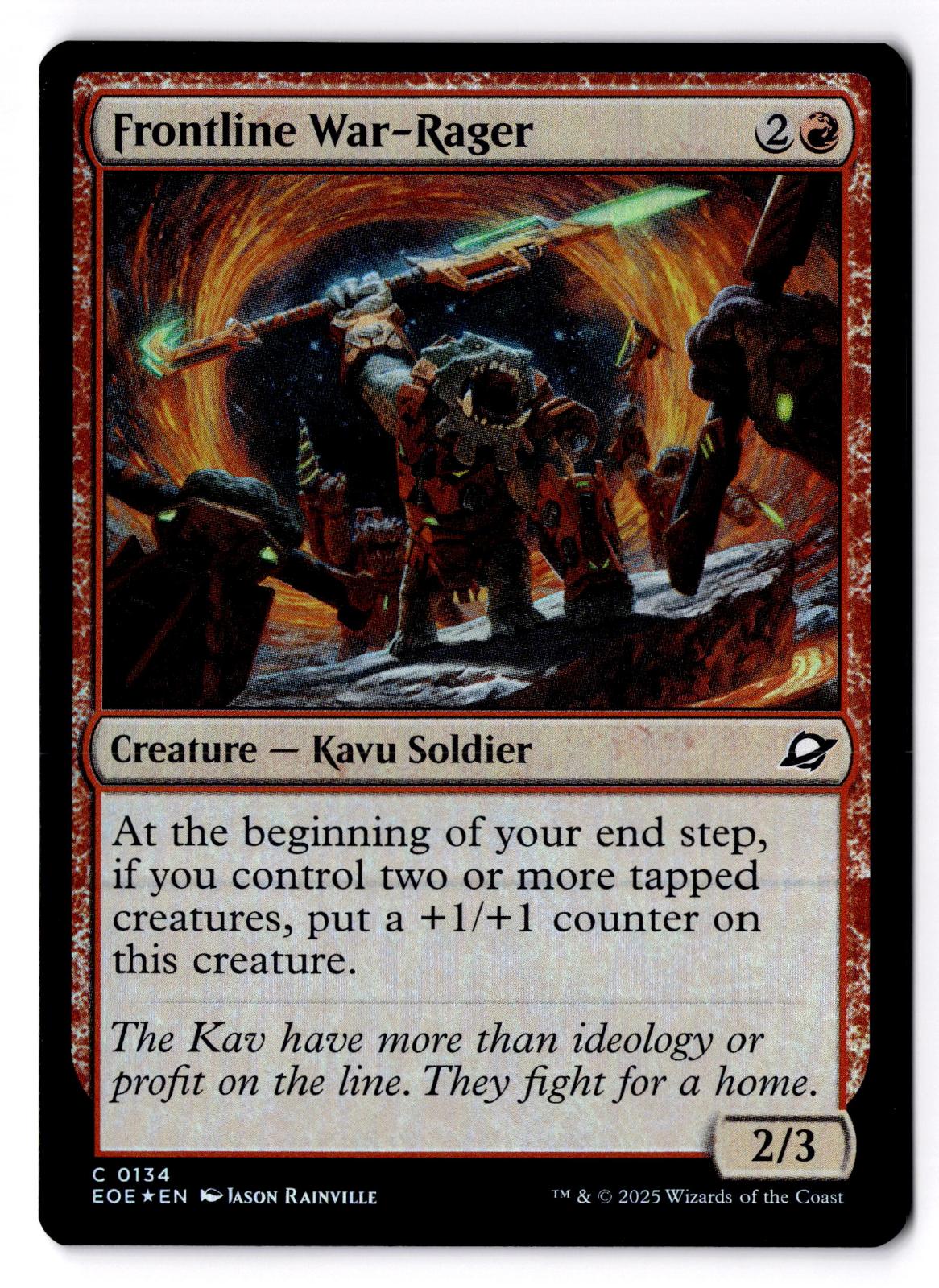 Frontline War-Rager 134 Common Edge of Eternities Magic: The Gathering Foil LP