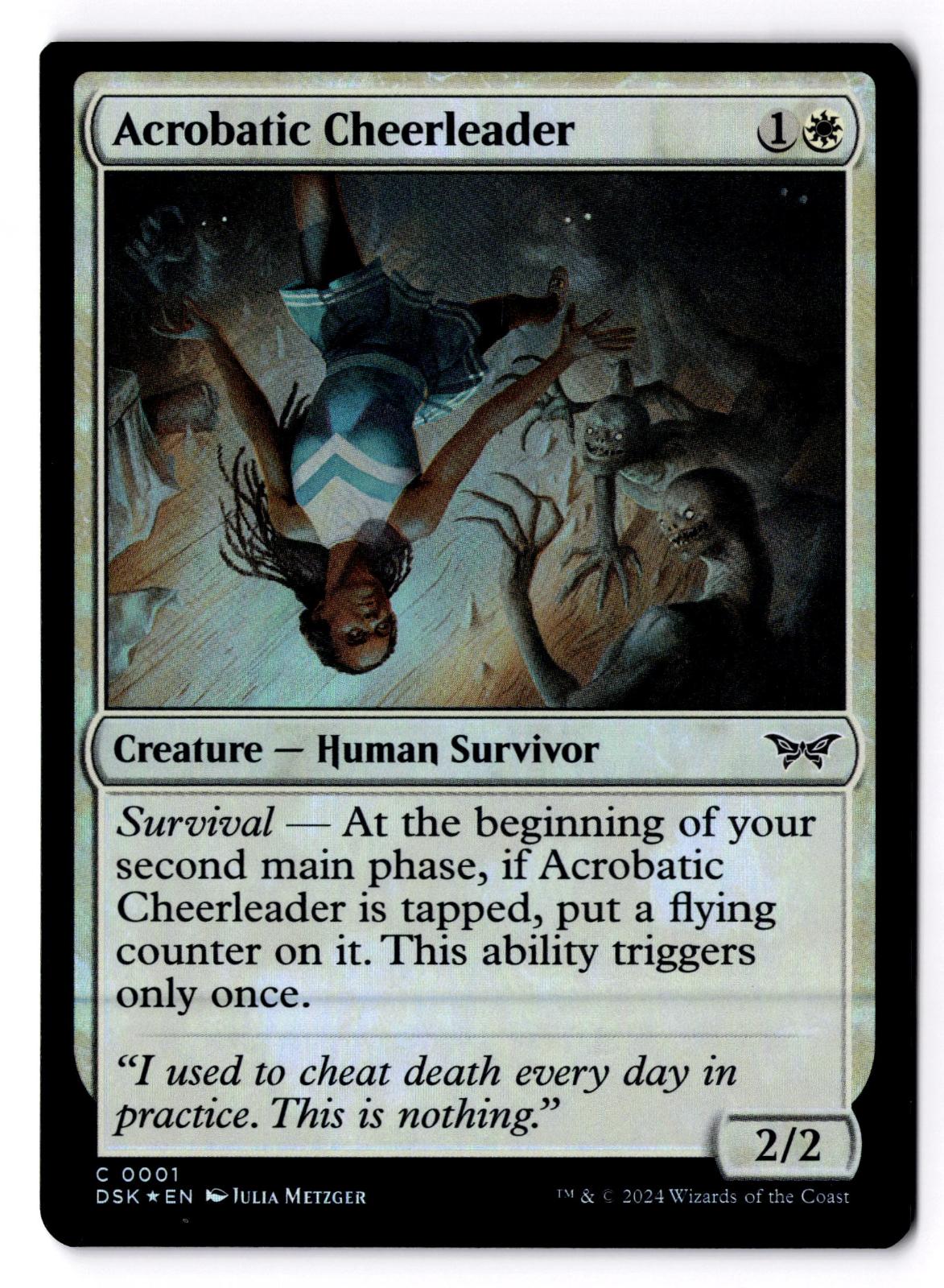 Acrobatic Cheerleader 1 Duskmourn: House of Horror Magic: The Gathering Foil LP