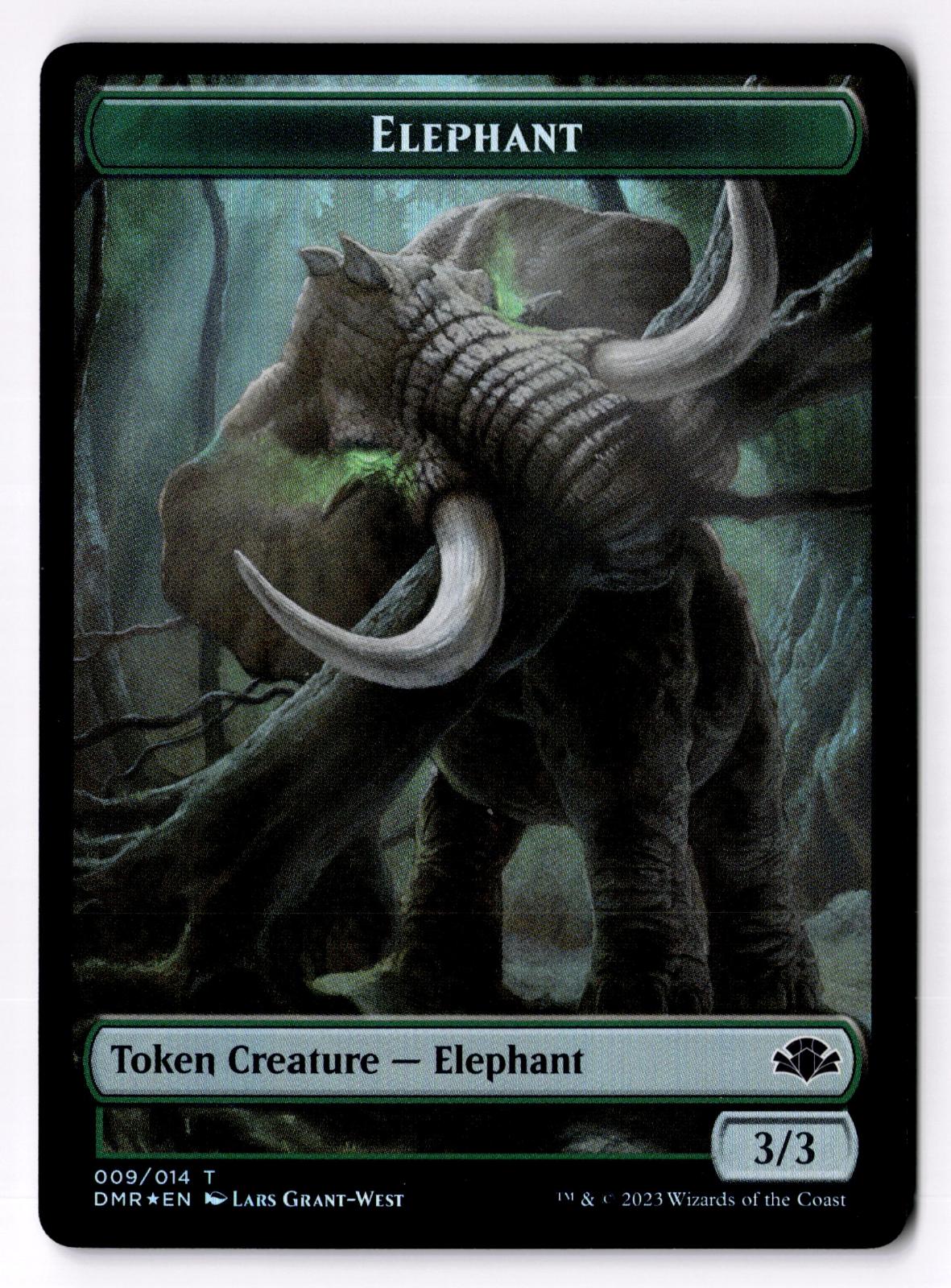 Elephant // Elemental Double-Sided Token 9 // 6 Magic: The Gathering Foil LP