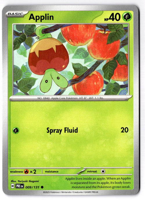 Applin 009/131 Common Prismatic Evolutions Pokemon Near Mint