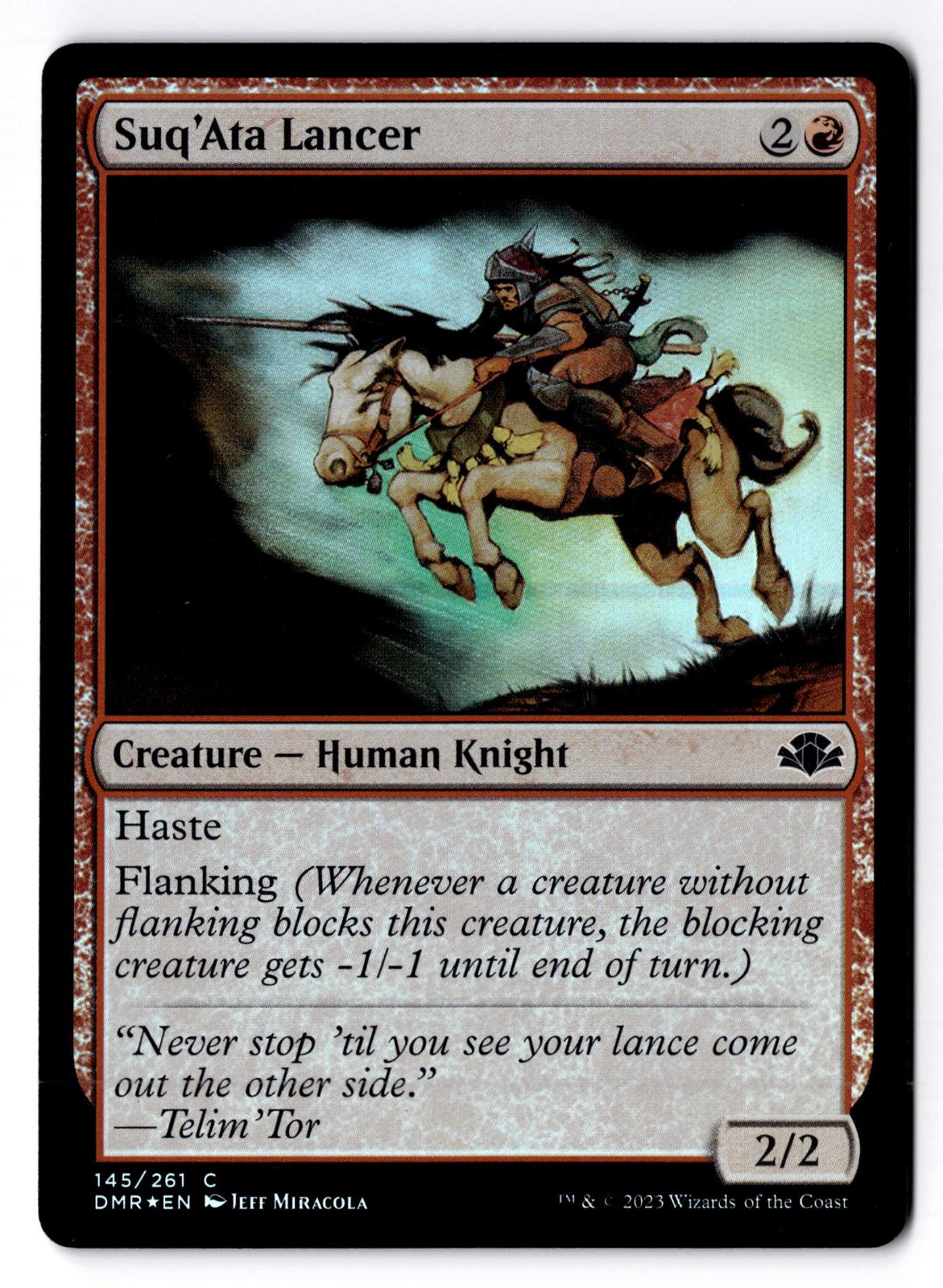 Suq'Ata Lancer 145 Common Dominaria Remastered Magic: The Gathering Foil LP